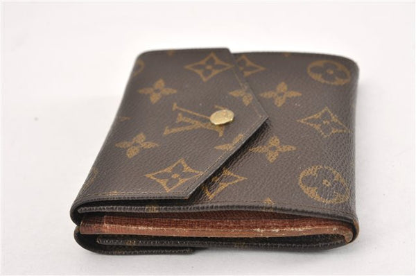 Authentic Louis Vuitton Monogram Porte Monnaie Billets Wallet M61660 LV K4664