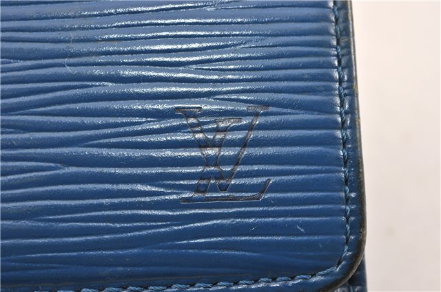 Auth Louis Vuitton Epi Porte Tresor International Wallet Blue M63385 LV K4669