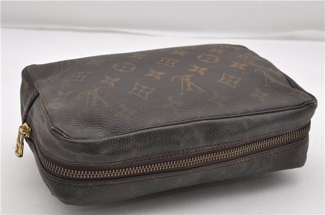 Auth Louis Vuitton Monogram Trousse Toilette 23 Clutch Hand Bag M47524 LV K4678