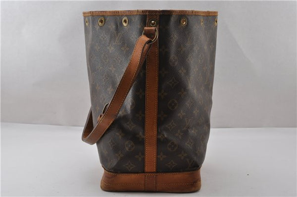 Authentic Louis Vuitton Monogram Noe Shoulder Drawstring Bag M42224 LV K4680