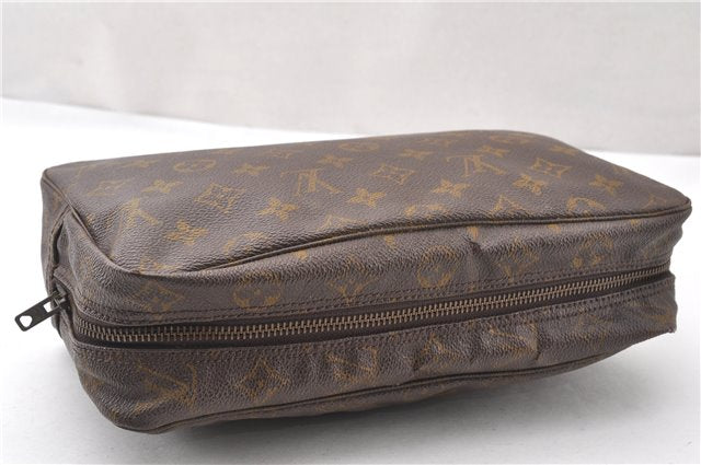 Auth Louis Vuitton Monogram Trousse Toilette 28 Clutch Hand Bag Old Model K4684