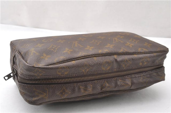 Auth Louis Vuitton Monogram Trousse Toilette 28 Clutch Hand Bag Old Model K4684