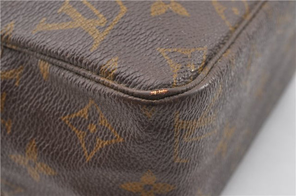 Auth Louis Vuitton Monogram Trousse Toilette 28 Clutch Hand Bag Old Model K4684