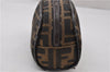 Authentic FENDI Zucca Vintage Pouch Purse Canvas Leather Brown Junk K4690