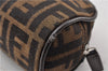 Authentic FENDI Zucca Vintage Pouch Purse Canvas Leather Brown Junk K4690