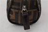 Authentic FENDI Zucca Vintage Pouch Purse Canvas Leather Brown Junk K4690