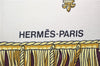 Authentic HERMES Carre 90 Scarf "VUE DU CARROSSE DE LA GALERE" Silk Purple K4691