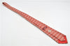 Authentic HERMES Tie Necktie Chain Pattern Silk 7644TA Red K4704