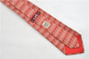 Authentic HERMES Tie Necktie Chain Pattern Silk 7644TA Red K4704