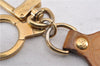 Auth Louis Vuitton Porte Cles Panda Charm Key Ring Leather Gold M62637 LV K4710