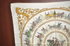 Authentic HERMES Carre 90 Scarf "LA PROMENADE DE LONGCHAMPS" Silk White K4711