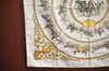 Authentic HERMES Carre 90 Scarf "LA PROMENADE DE LONGCHAMPS" Silk White K4711