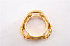Authentic HERMES Scarf Ring Chaine d'Ancre Chain Design Gold Tone K4712