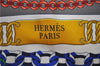 Authentic HERMES Carre 90 Scarf "REACTION EN CHAINES" Silk Gray K4713