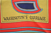 Authentic HERMES Carre 90 Scarf "WASHINGTON'S CARRIAGE" Silk Red K4714