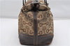 Authentic GUCCI Sherry Line Horsebit Hand Bag Canvas Leather 150335 Brown K4716