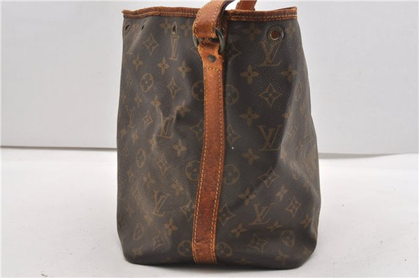Authentic Louis Vuitton Monogram Petit Noe M42226 Shoulder Drawstring Bag K4718