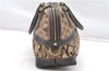 Authentic GUCCI GG Crystal Hand Boston Bag PVC Leather 223962 Brown K4722