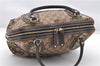 Authentic GUCCI GG Crystal Hand Boston Bag PVC Leather 223962 Brown K4722