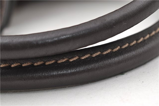 Authentic GUCCI GG Crystal Hand Boston Bag PVC Leather 223962 Brown K4722