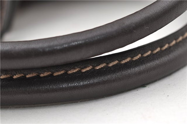 Authentic GUCCI GG Crystal Hand Boston Bag PVC Leather 223962 Brown K4722