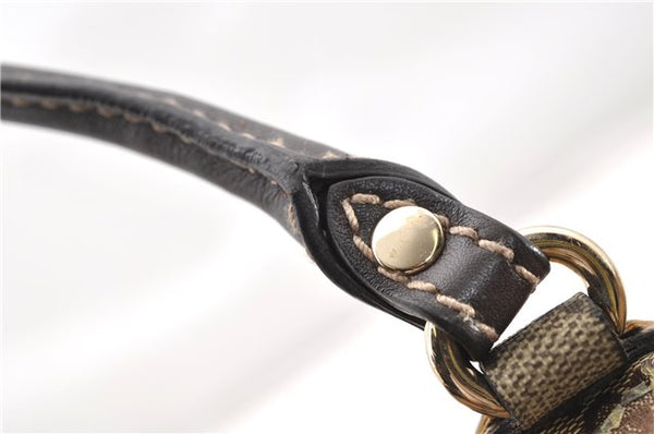 Authentic GUCCI GG Crystal Hand Boston Bag PVC Leather 223962 Brown K4722