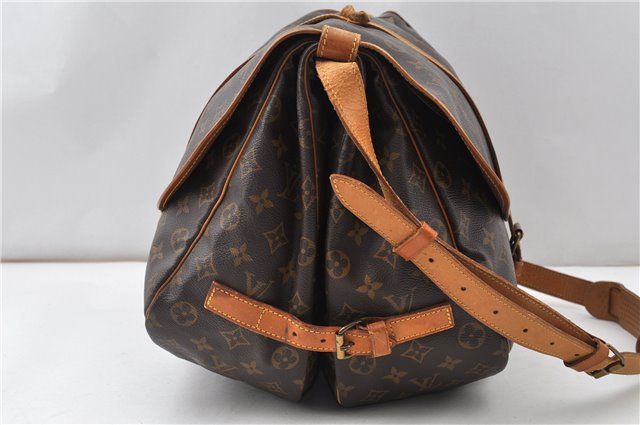Authentic Louis Vuitton Monogram Saumur 35 Shoulder Cross Bag M42254 LV K4728