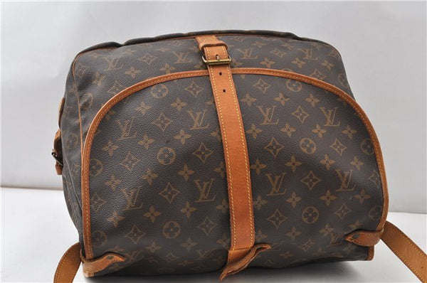 Authentic Louis Vuitton Monogram Saumur 35 Shoulder Cross Bag M42254 LV K4728