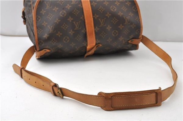 Authentic Louis Vuitton Monogram Saumur 35 Shoulder Cross Bag M42254 LV K4728