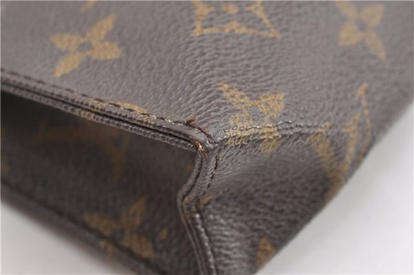 Authentic Louis Vuitton Monogram Poche Toilette 15 M47546 Cosmetics Pouch K4740