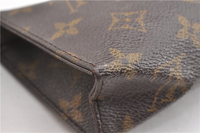 Authentic Louis Vuitton Monogram Poche Toilette 15 M47546 Cosmetics Pouch K4740