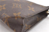 Authentic Louis Vuitton Monogram Poche Toilette 15 M47546 Cosmetics Pouch K4740