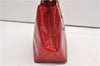 Authentic Louis Vuitton Vernis Reade PM Hand Bag Red M91088 LV K4741