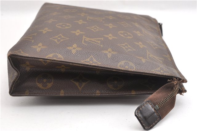 Auth Louis Vuitton Monogram Poche Toilette 26 Cosmetics Pouch Old Model LV K4755