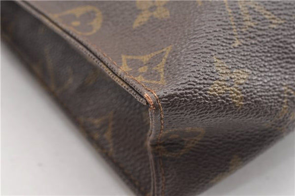 Auth Louis Vuitton Monogram Poche Toilette 26 Cosmetics Pouch Old Model LV K4755