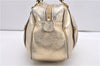 Authentic BURBERRY Vintage Leather Shoulder Hand Tote Bag Purse Gold K4773