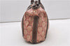 Authentic CELINE Macadam Shoulder Tote Bag PVC Leather Red Brown K4774