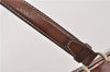 Authentic CELINE Macadam Shoulder Tote Bag PVC Leather Red Brown K4774