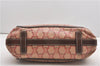 Authentic CELINE Macadam Shoulder Tote Bag PVC Leather Red Brown K4774