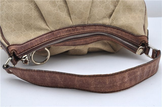 Authentic GUCCI Sukey Shoulder Bag GG Canvas Leather 232955 Beige K4778
