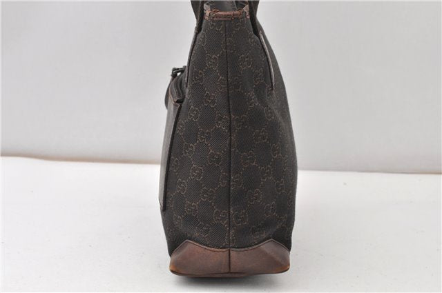 Authentic GUCCI Shoulder Hand Bag Purse GG Canvas Leather 28893 Brown K4779