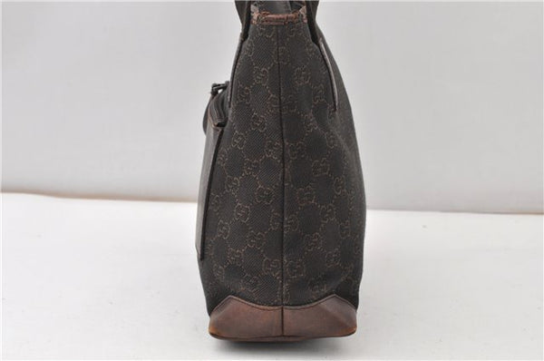 Authentic GUCCI Shoulder Hand Bag Purse GG Canvas Leather 28893 Brown K4779