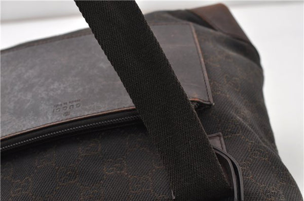 Authentic GUCCI Shoulder Hand Bag Purse GG Canvas Leather 28893 Brown K4779
