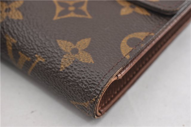 Authentic Louis Vuitton Monogram Porte Tresor Etui Papier Wallet M61202 LV K4782