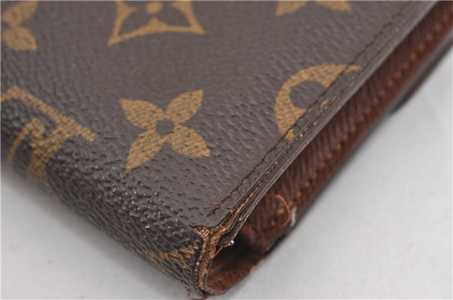 Authentic Louis Vuitton Monogram Porte Tresor Etui Papier Wallet M61202 LV K4782