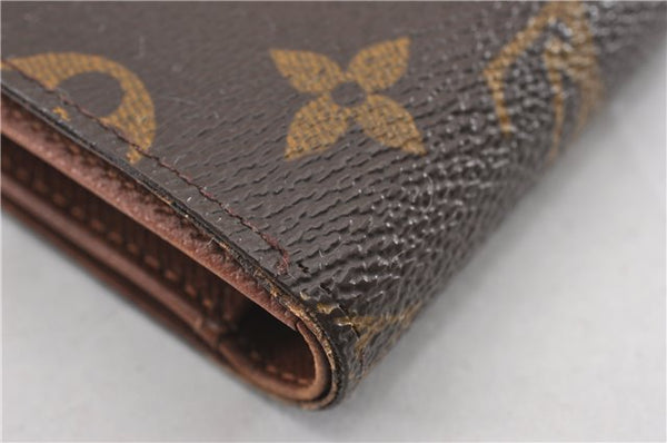 Authentic Louis Vuitton Monogram Porte Tresor Etui Papier Wallet M61202 LV K4782