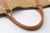 Authentic GUCCI Shoulder Hand Tote Bag GG Canvas Leather 113016 Beige K4784