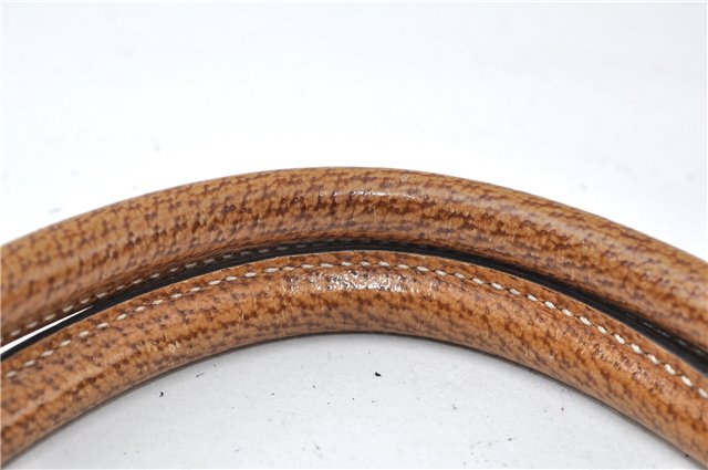 Authentic GUCCI Shoulder Hand Tote Bag GG Canvas Leather 113016 Beige K4784