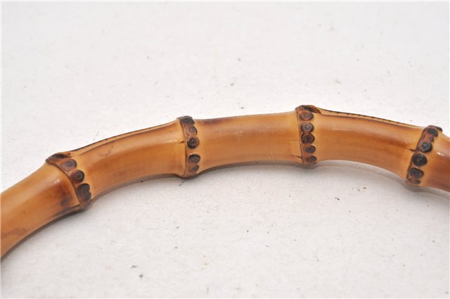 Authentic GUCCI Bamboo 2Way Shoulder Tote Bag Nylon Leather Brown Junk K4786