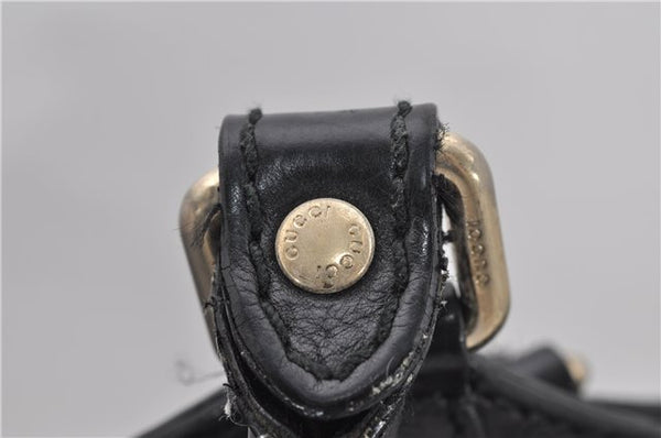 Authentic GUCCI Sukey Vintage Shoulder Tote Bag Leather 211943 Black K4787